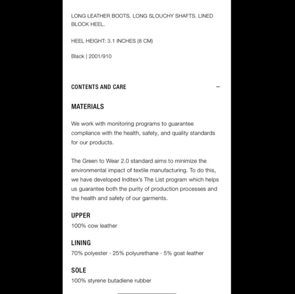 Zara heeled leather knee high boots black NWT - Picture 15 of 15